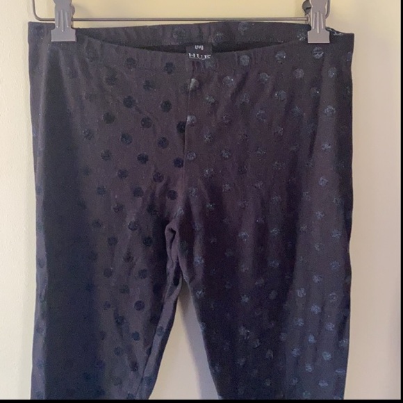 HUE Black Polka Dot Leggings 2 Pairs M - Picture 10 of 11